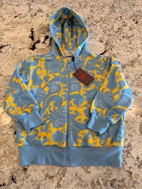 ETRO Milano Luxury Toddler Long Sleeve Designer Hoodie Zip Up Jacket Paisley 6